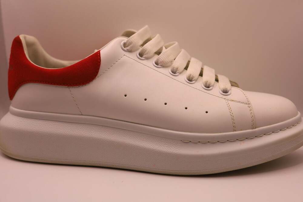 Alexander McQueen Oversized Larry Sneaker White/Lust Red 45